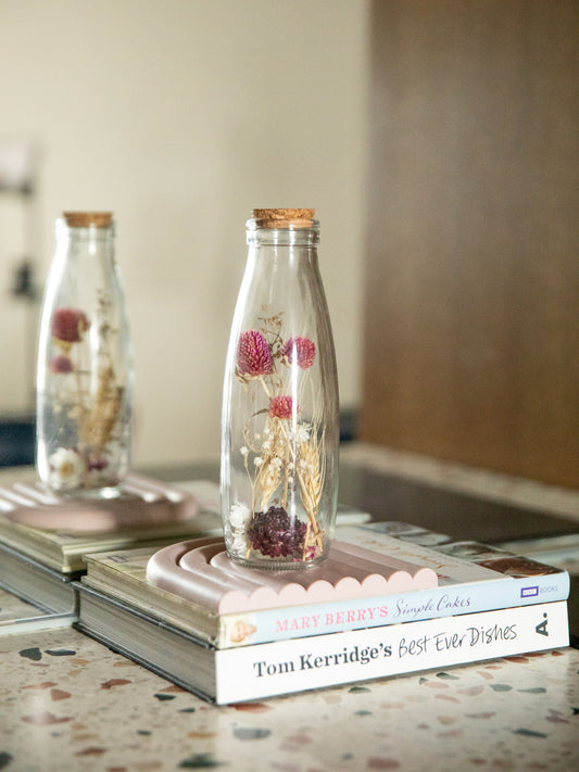 Milk Bottle Dried Flowers