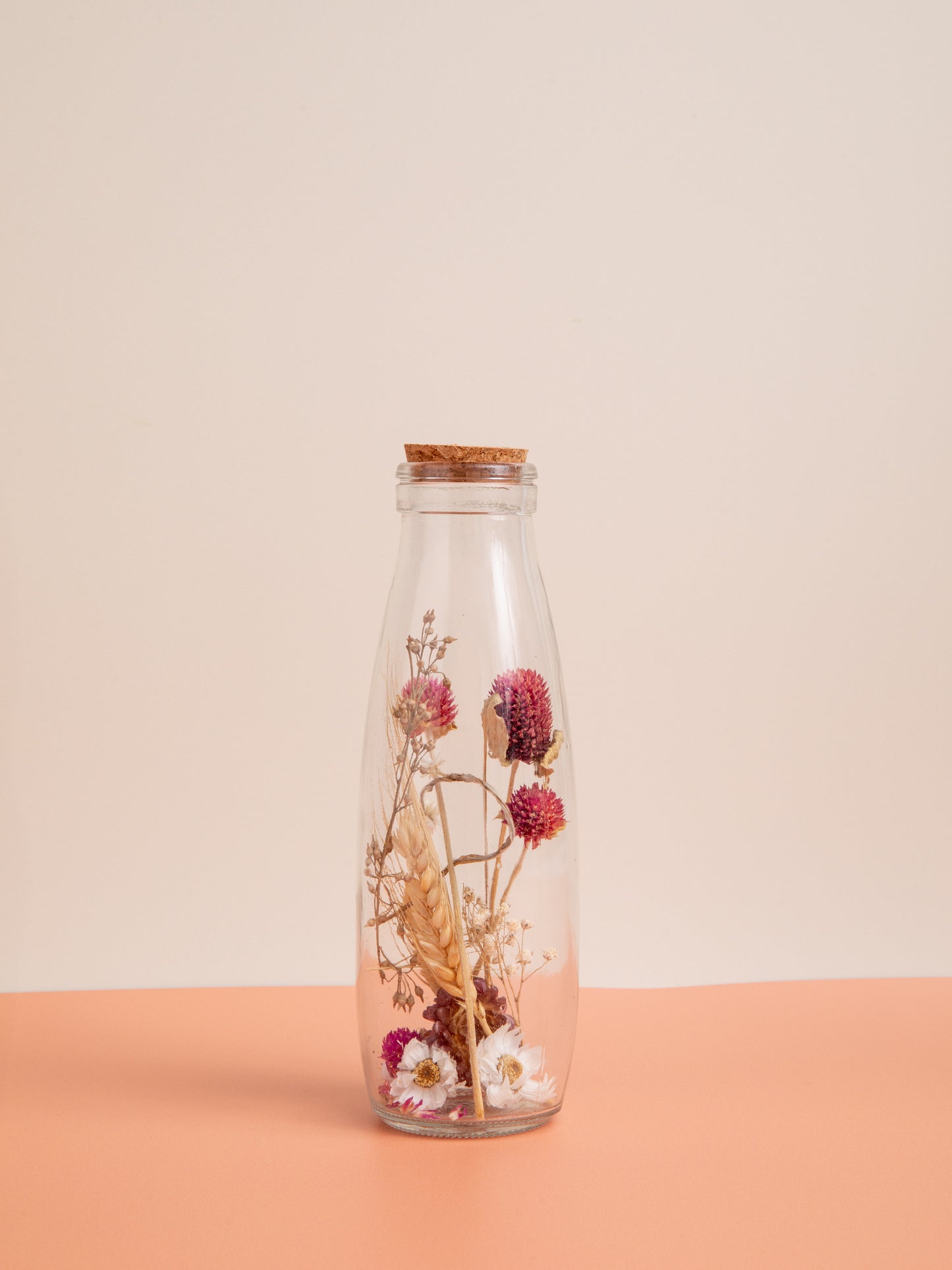 Milk Bottle Dried Flowers